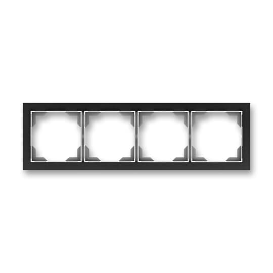 3901M-A00140 37 Rámeček pro elektroinstalační přístroje, čtyřnásobný, onyx